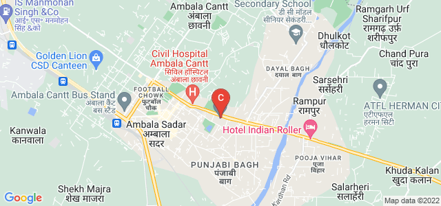 S D College, Jagadhari Road, Near Civil Hospital, Tribune Colony, Ambala Cantt, Haryana, India