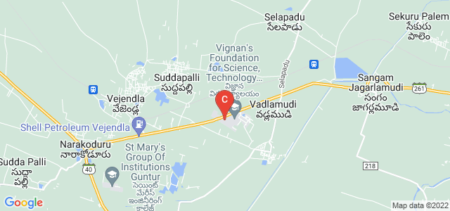 Vignan's Foundation for Science, Technology & Research (Deemed to be University), Guntur -Tenali Road, Vadlamudi, Andhra Pradesh, India