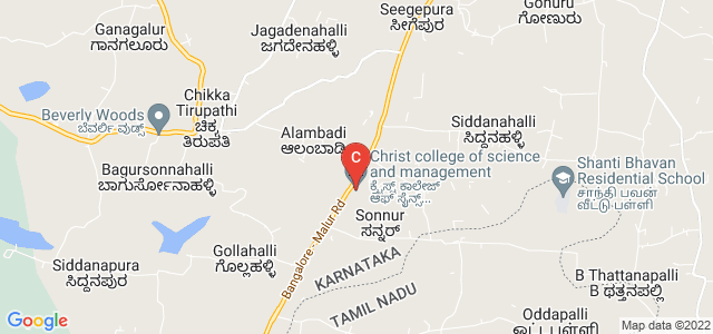 Christ college of science and management, Hosur - Malur Road NH 207, Sonnur, Karnataka, India