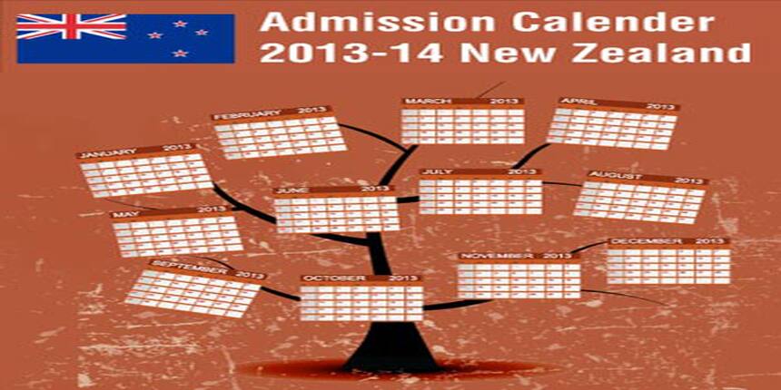 New Zealand Universities admission calendar 2013-14