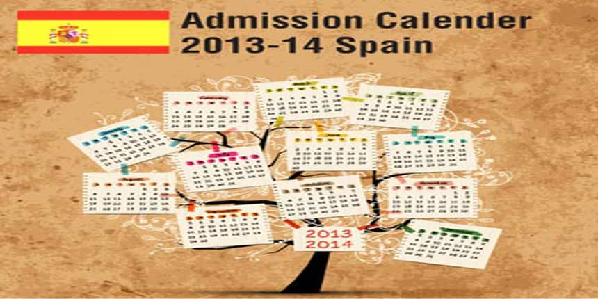 Spain Universities admission calendar 2013-14