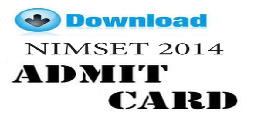NIMSET 2014 Admit Card