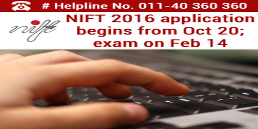 NIFT 2016 application begins from Oct 20; exam on Feb 14
