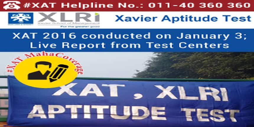 XAT 2016 conducted on January 3; Live Report from Test Centers
