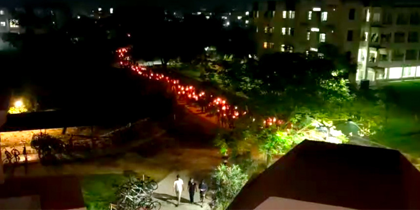 Screenshot of the students' candlelight march on IIT Guwahati campus on November 17  (Source: Students)