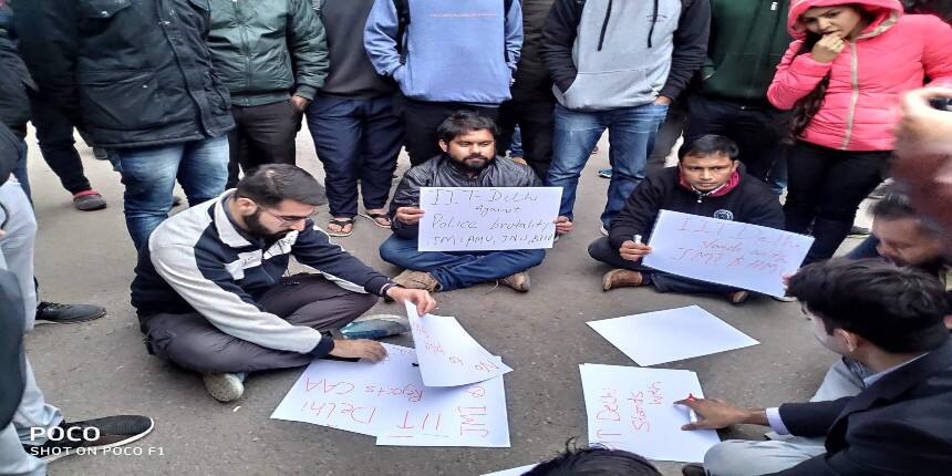 Students at IIT-Delhi protesting (Source: Student)