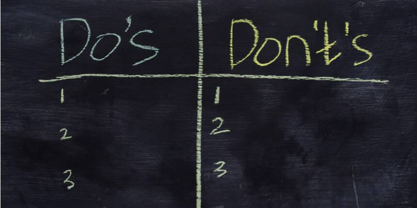 JEE Main 2021- Do’s and Don'ts