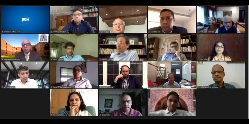 Screen grab from the endowment fund launch webinar (Source: IIM-A)