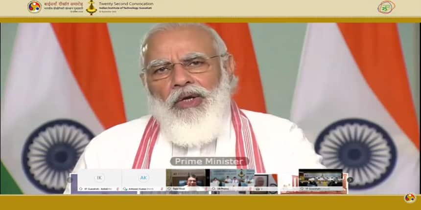 Prime Minister Modi addressing the convocation of Indian Institute of Technology, Guwahati