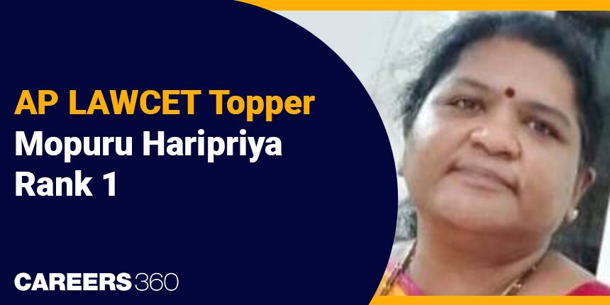 “Self study and determination are major sources of success,” says AP LAWCET Rank 1, Mopuru Haripriya