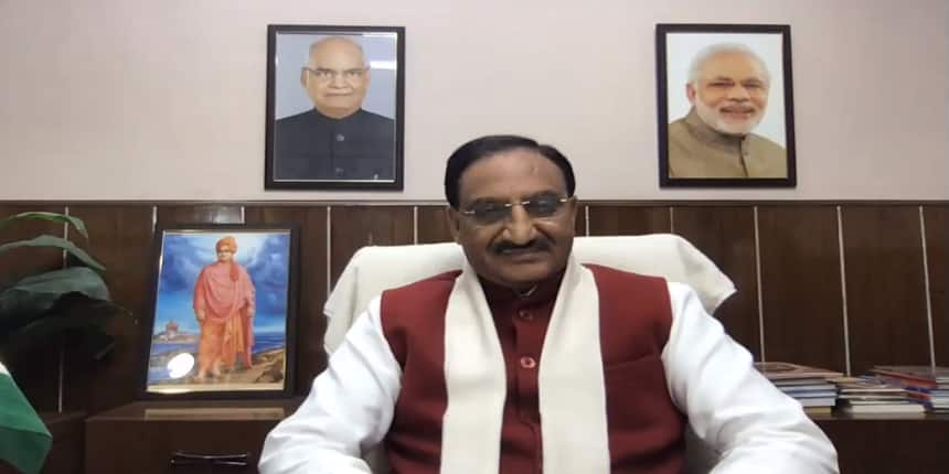 Education Minister Ramesh Pokhriyal ‘Nishank’ during launch of NEAT 2.0,