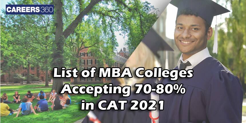List of MBA Colleges Accepting 70-80 Percentile in CAT 2021