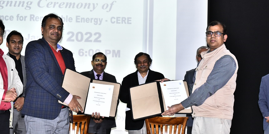 IIT Jodhpur director, Rajasthan Solar Association president sign agreement to inaugurate CoE for Renewable Energy (Source: Official Press Release)