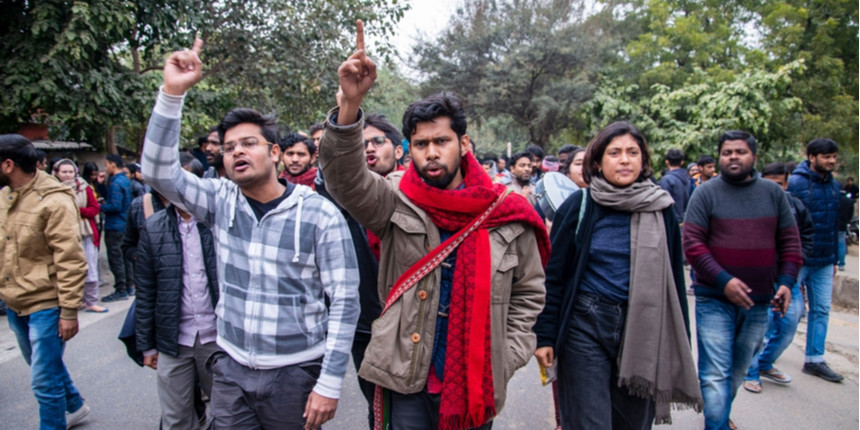 DU students protest (Representational Image: Shutterstock)