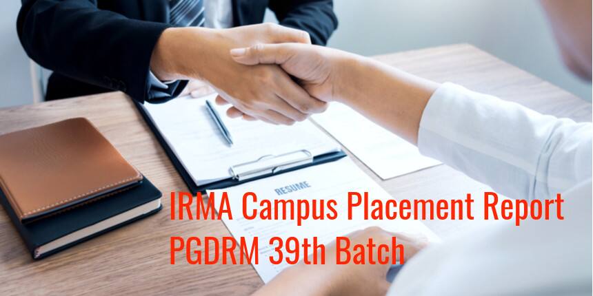 IRMA Campus Placement Report of PGDRM