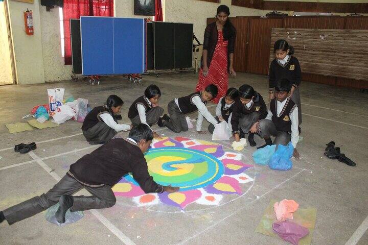 The High Range School-Rangoli Competition