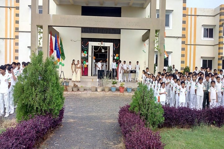 Florence International School-Campus-View front with celebration