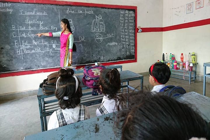 Geeta Public School-Classroom with teacher