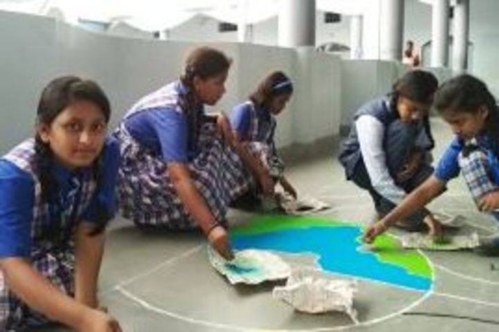 Nirmala English Medium School-Rangoli Compitition