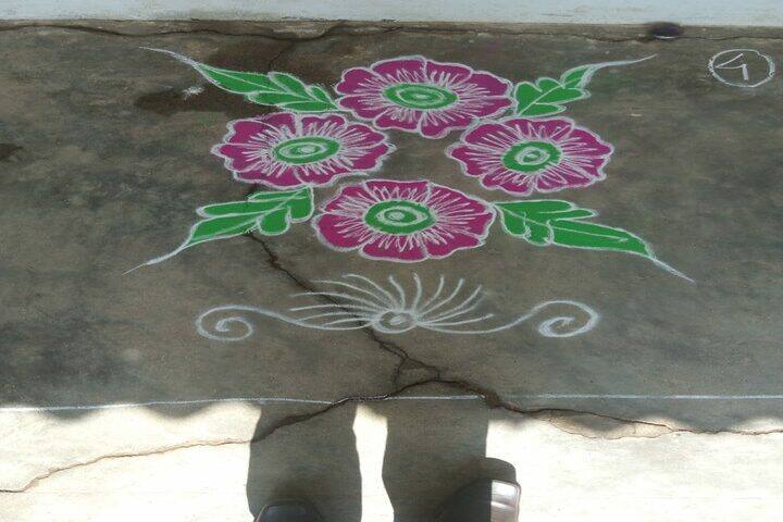 South East Central Railway Mixed Higher Secondary School-Rangoli Competition