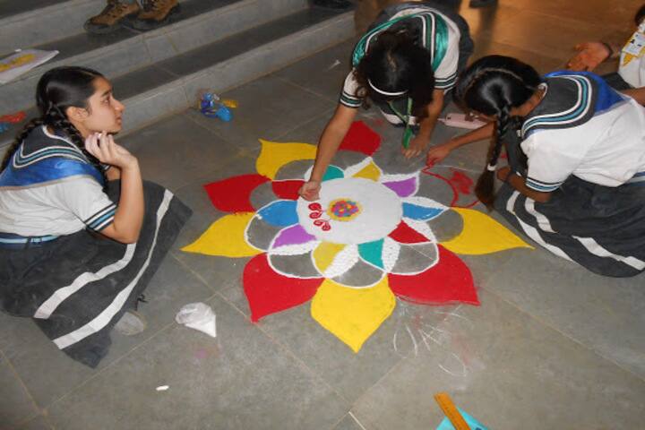 Takshshila Junior College-Rangoli Competition