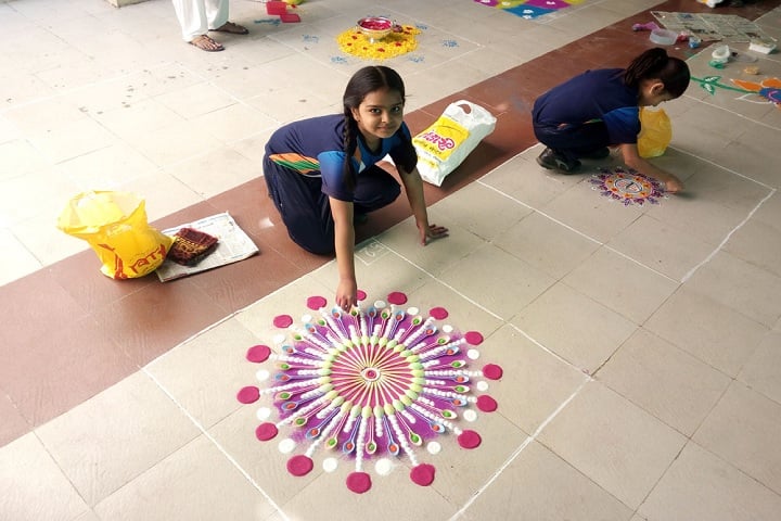 Amrutvahini International School-Events rangoli
