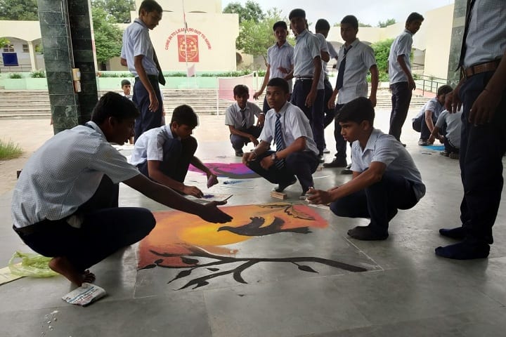 Jawahar Navodaya Vidyalaya-Rangoli Making