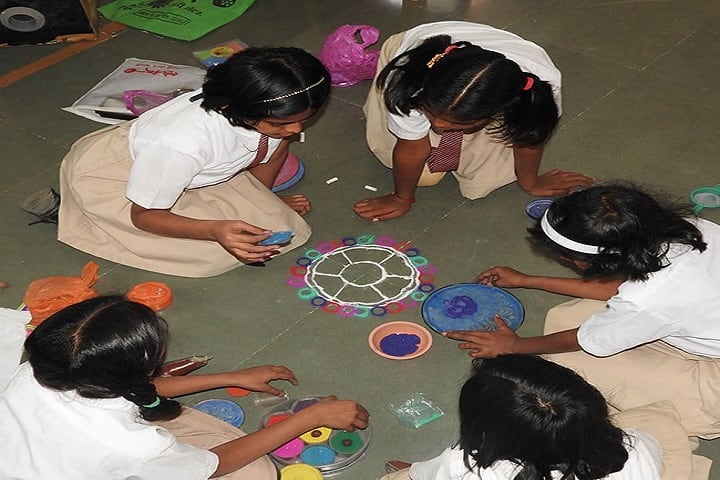 Smt Prayag Karad English Medium High School-Rangoli Competitions