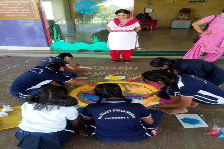 Sai Valley World School-Rangoli Competition