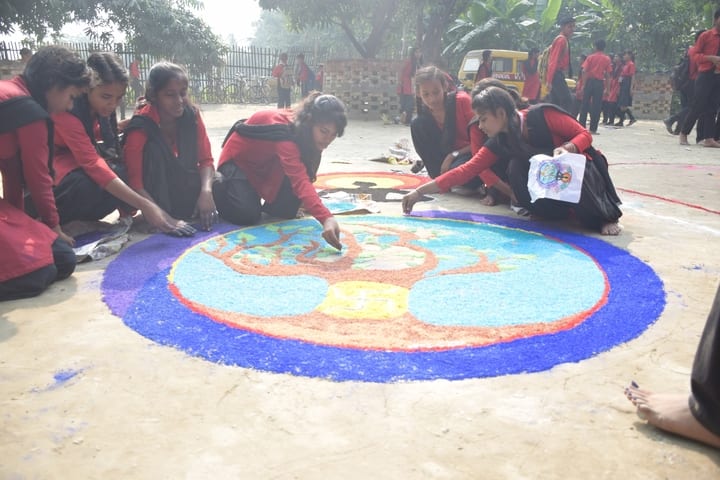 Gurukul Vidyapeeth-Rangoli Competition