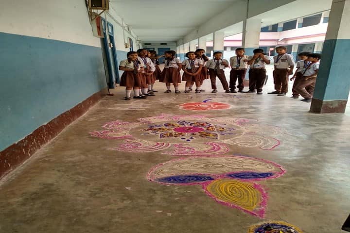 Gyan Asthali Residential School-Rangoli Competition