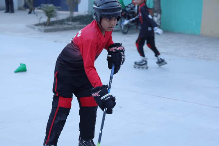 D C Model International School-Skating Activity
