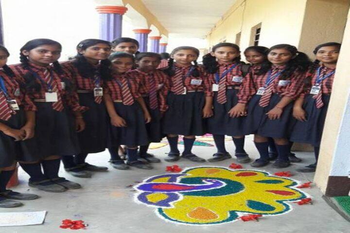 Holy Cross Public School-Rangoli Making