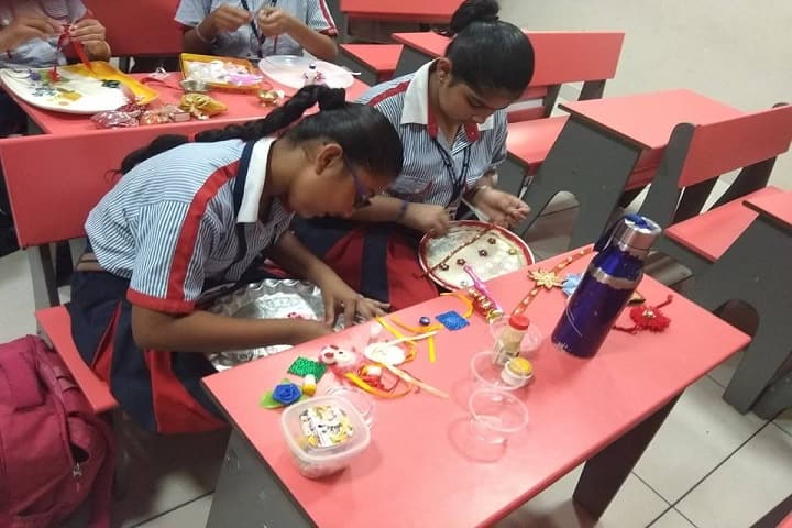 G D Goenka International School-Rakhi Making Activity