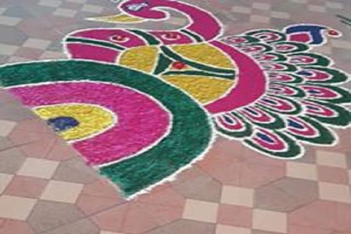 God Blessing Public School-Rangoli
