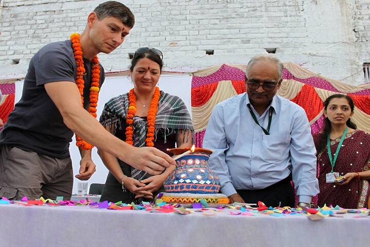 Jagriti Public School-Lighting the lamp