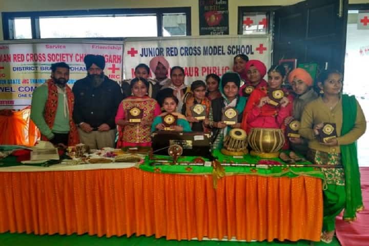 Mata Sahib Kaur Public School-Students with Trophies
