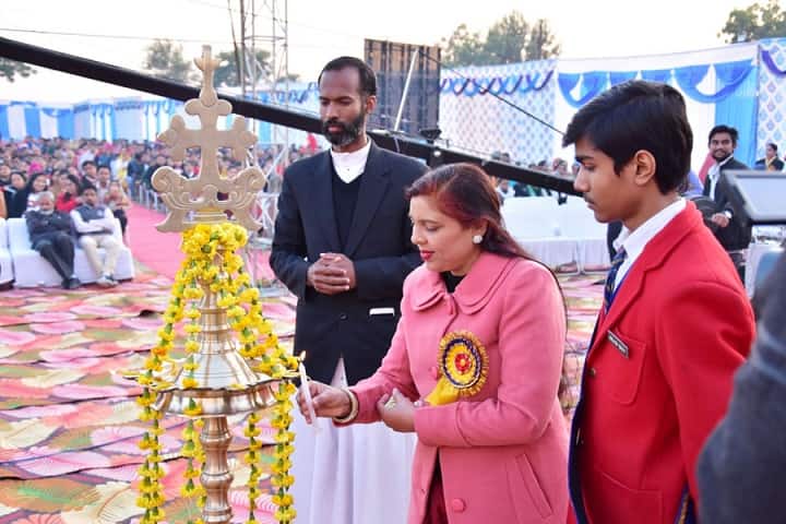 Little Flower Convent School-Lighting the lamp