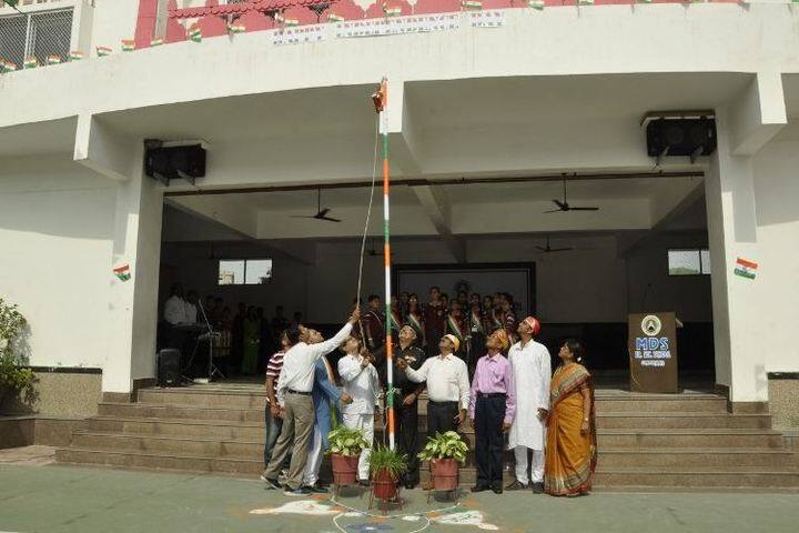 M D S Public School-Flag Hoisting