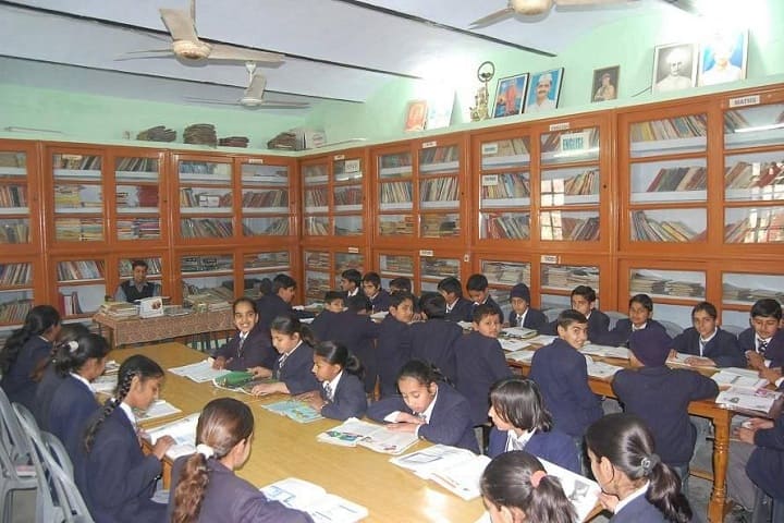 Swami Keshwanand Memorial Public School-Library with students