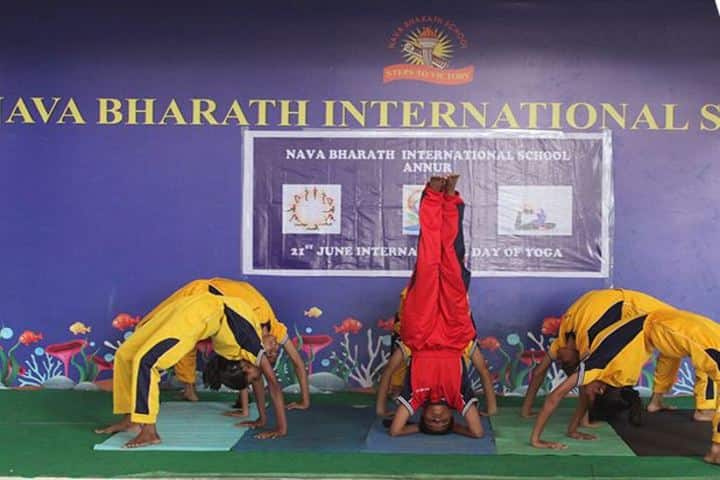 Nava Bharath International School-Yoga Day