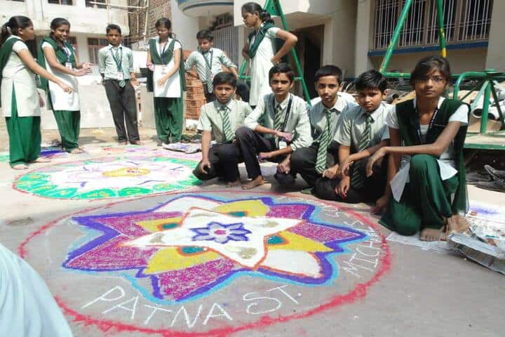 St Michaels School-Rangoli Competition