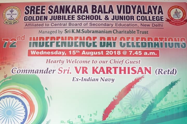 Sree Sankara Bala Vidyalaya Golden Jubilee School-Independence day