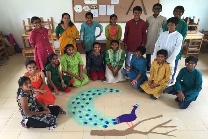 Abhaya School-Rangoli Activity