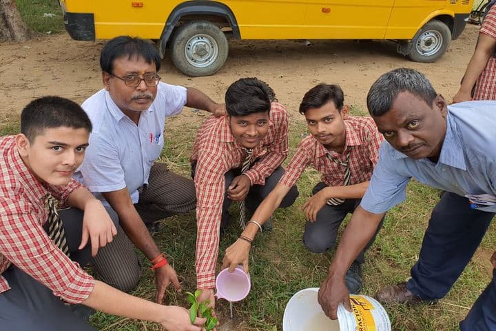 Residential Sun Beam Public School-Planting Tree