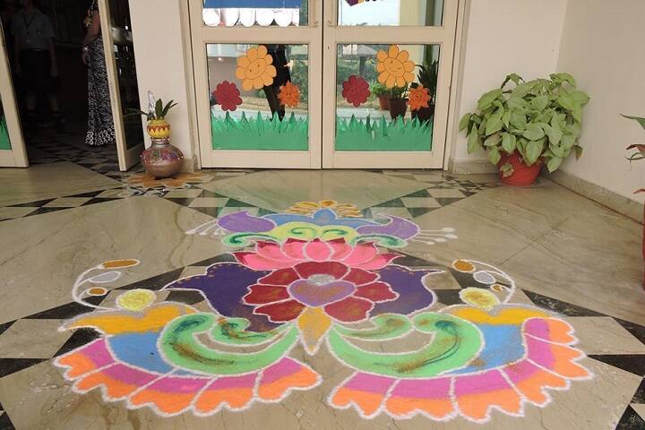 Delhi Scottish School-Events rangoli