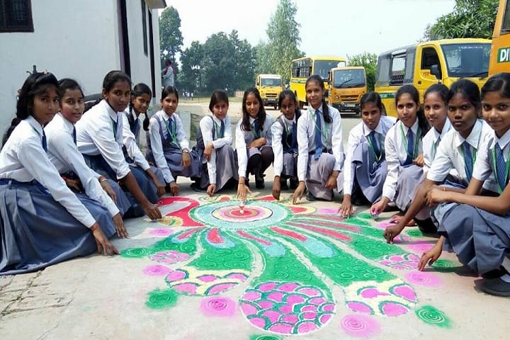 Divyajyoti Public School-Events rangoli drawing