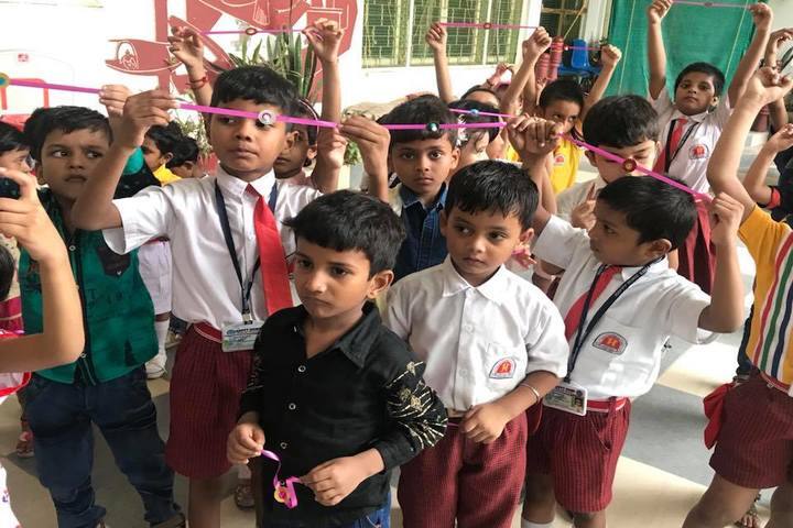 Happy Home English School-Rakhi Making Activity