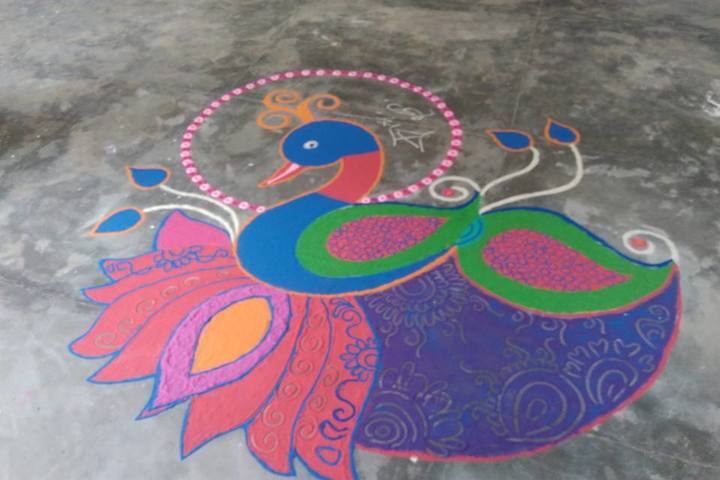 Little Flower Convent School-Rangoli-Competition