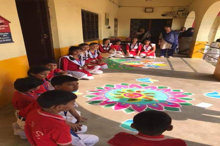 Manav Sthali Public School-Rangoli event